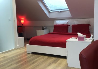 Aménagement de combles dans le Val de marne procédé INTEGRA sur charpente à fermette W bois pente à 40° (94450 Limeil-Brévannes)